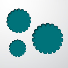 Paper blue round holes.