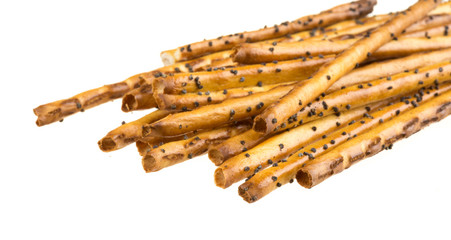 Sweet baking sticks on a white plate