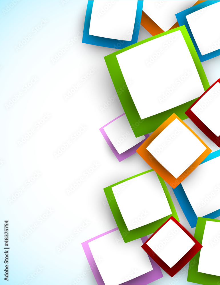 Poster background with squares