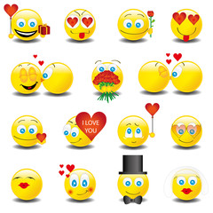 Smilies Smiley Emoticon faces icon set 6