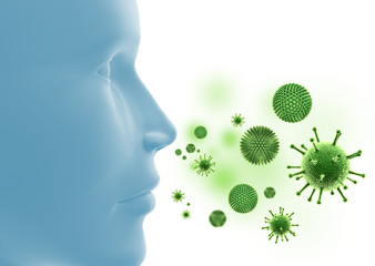Bakterien, Mikroben und Viren - 3D Illustration