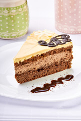 cream chocolate fruit cake sweet food dessert