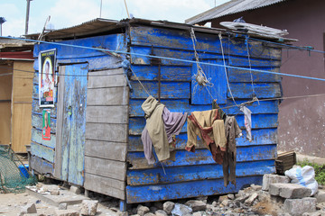 Simple blue shack