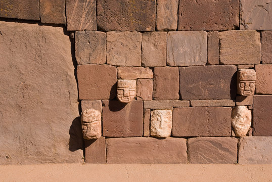 Stone faces of Tiwanaku, Bolivia
