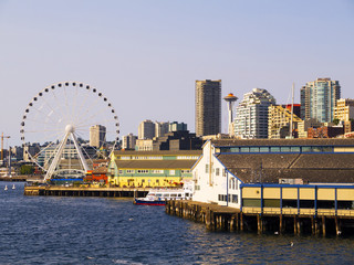 City Skyline of Seattle Washington USA