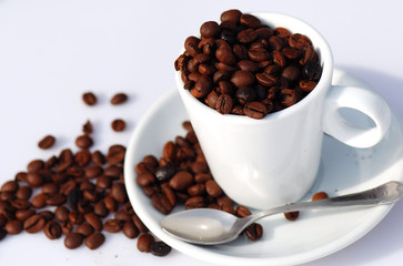 UNA TAZA DE CAFÉ. AROMAS, AROMÁTICO, DESAYUNO