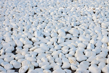 White pebble stone background