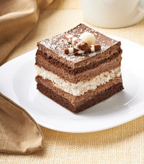 cream chocolate fruit cake sweet food dessert