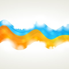 Vibrant vector wavy background