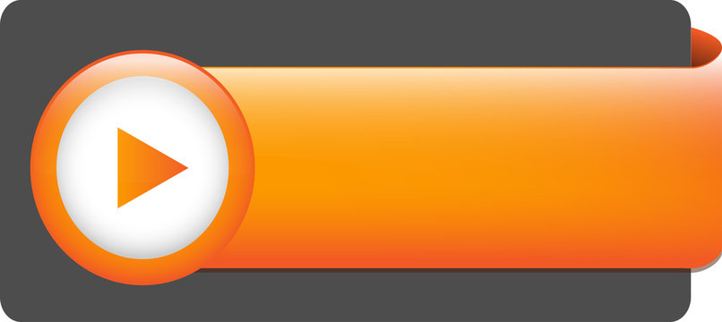 BLANK web button (rectangular orange white icon arrow)