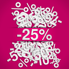 -25% discount poster
