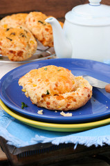 Cheddar and sweet corn scones