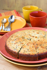 cake with black sesame,