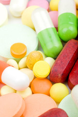 pills isolated on white background