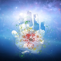 Open hand and particle design