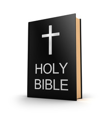 Obraz premium Holy bible. Book with cross isolated on white