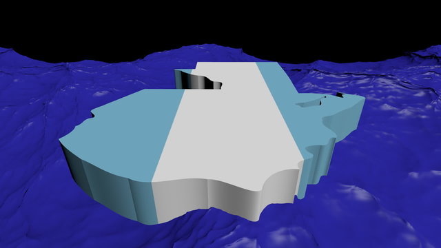 Guatemala map flag in abstract ocean animation