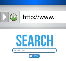Internet Search engine browser window
