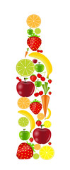 fresh fruits vector illustration