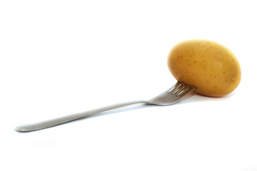 Potato on the fork