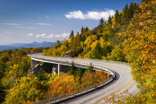 Blue Ridge Parkway Linn Cove Viaduct North Carolina Appalachian