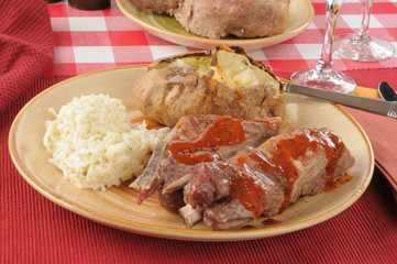 Barbecue pork ribs