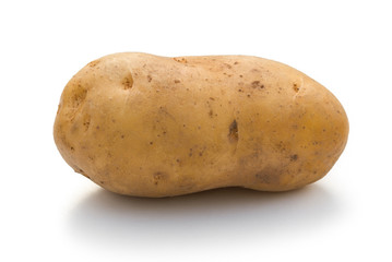 potatoe on white with clipping path