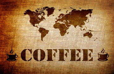 Grunge coffee background