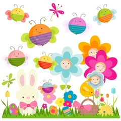 Printed roller blinds Butterfly easter background