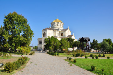 Fototapeta na wymiar Władimir Katedra w dzielnicy Chersonese Sewastopol