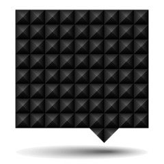 Black Textured Speech Bubble