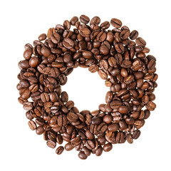 circle from coffee beans