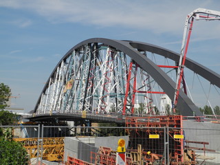 Fototapeta premium Osthafenbrücke in Frankfurt