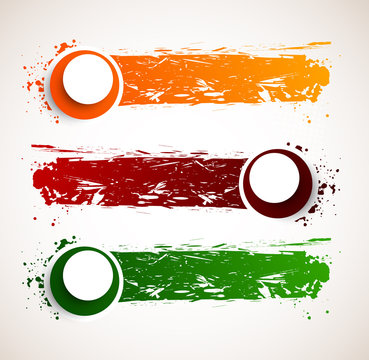 Set of grunge banners