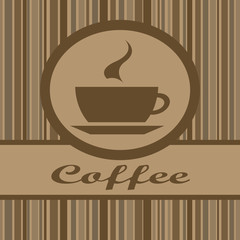 Cover of coffee menu in brown