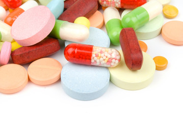 pills isolated on white background