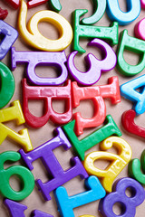 Plastic alphabet letters