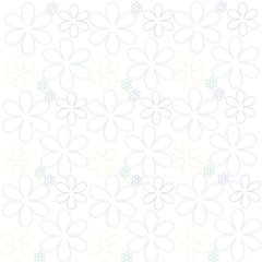 Flower background of frame on white background