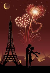 Fireworks and Paris.