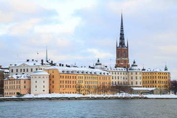 Obraz premium Old Town Stockholm Cityscape