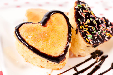 Heart cakes