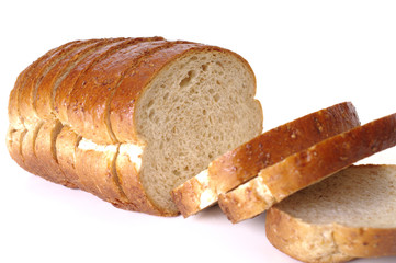 Whole wheat bread close up