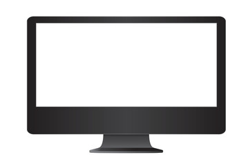Computer monitor isolated on the white background.