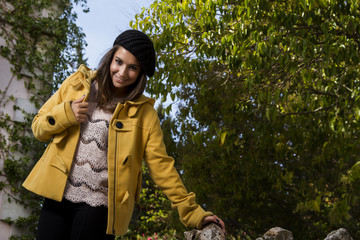 beautiful girl in a autumn seasonal setting