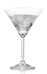 Martini in glass isolated on white