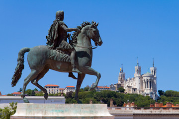 Statue of Louis XIV in Lyon city