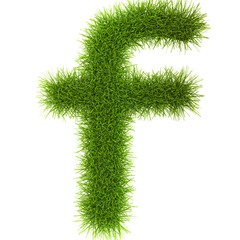 Grass style Latin Alphabet Letters and Numbers