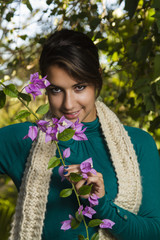 beautiful girl in a autumn seasonal setting