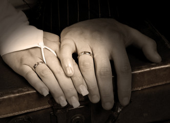 The hands in sepia