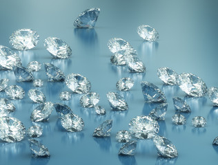 Diamonds on blue background © Jezper
